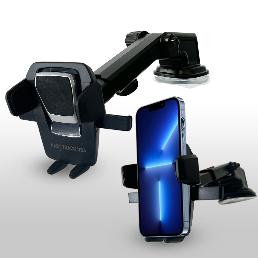 Car Phone Mount Long Neck 🚗 | One-Touch 360° Dashboard & Windshield Holder