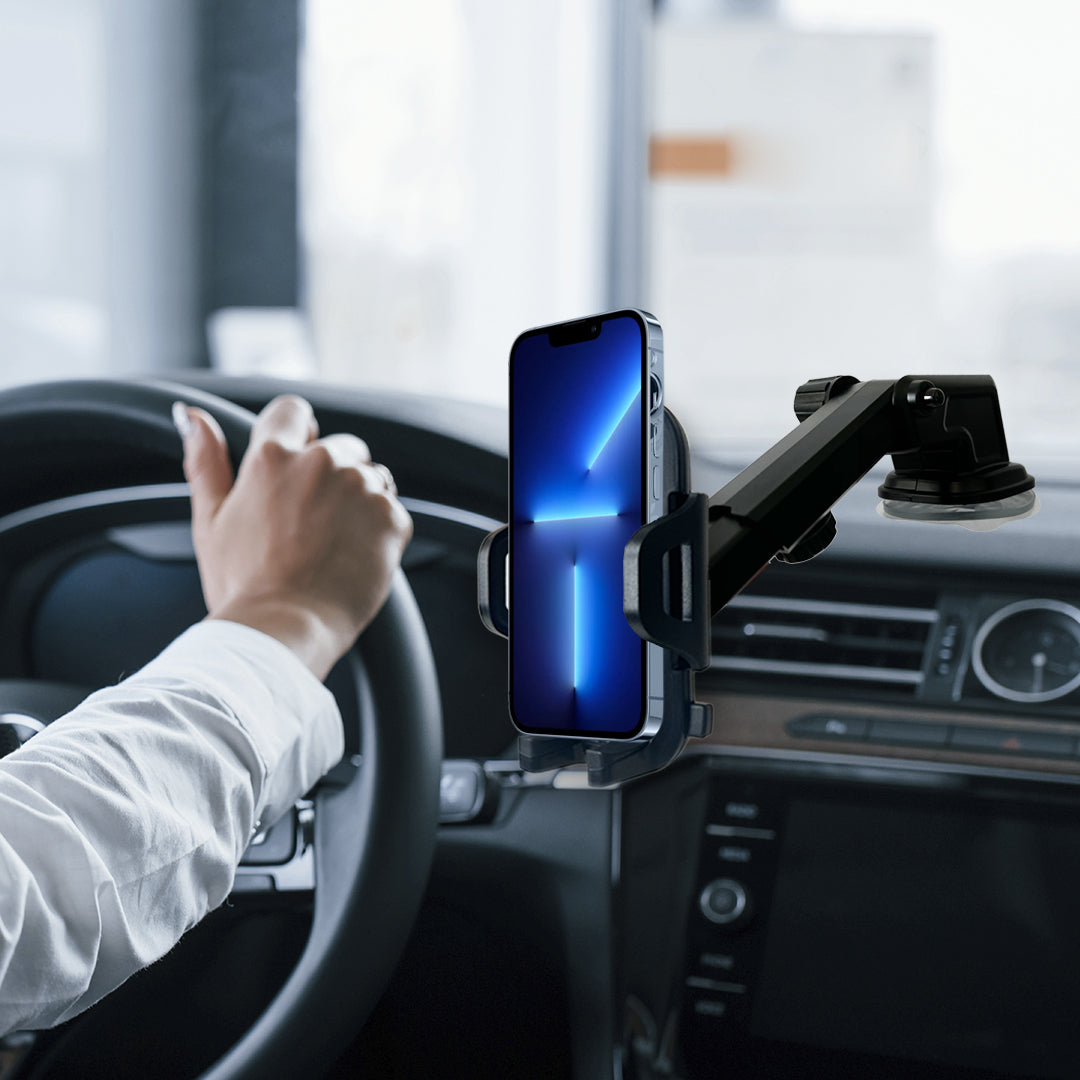 Long Neck Car Phone Mount 🚗 | Adaptable Cradle 360° Windshield & Dashboard Holder