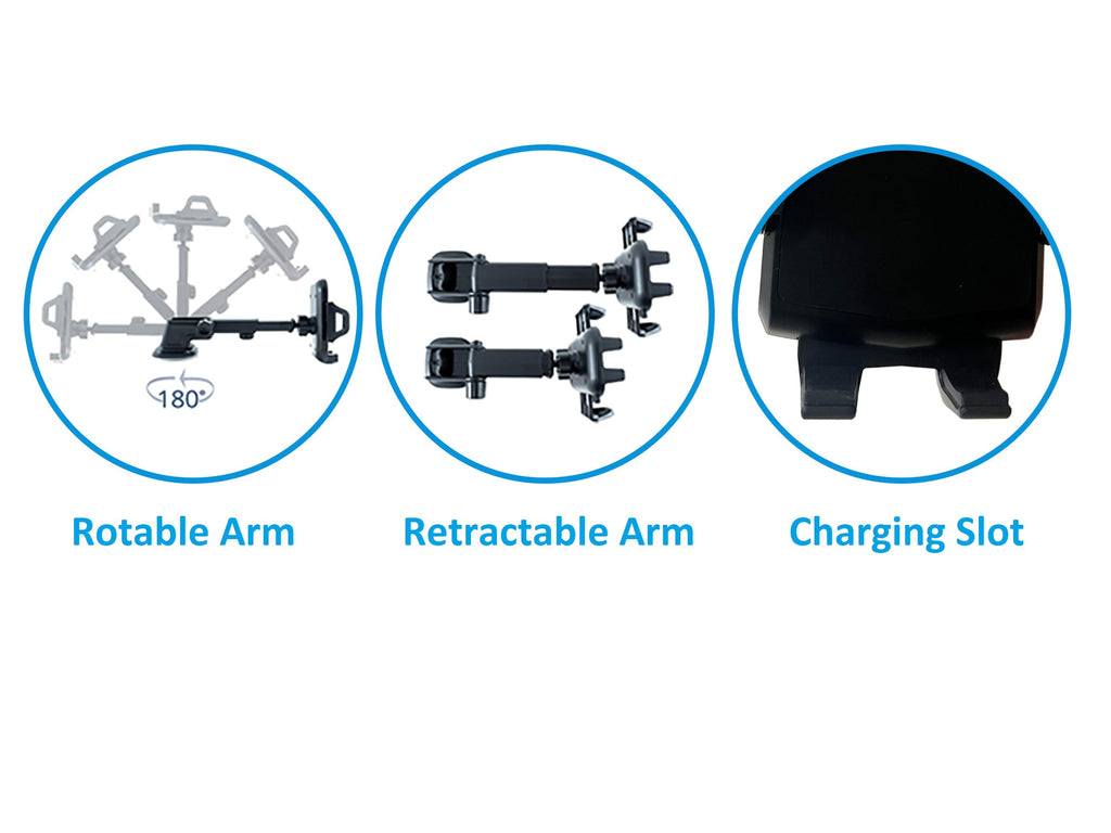 360° Car Phone Mount with Adaptable Cradle 2.0 🚗 | Long Neck Dashboard Holder