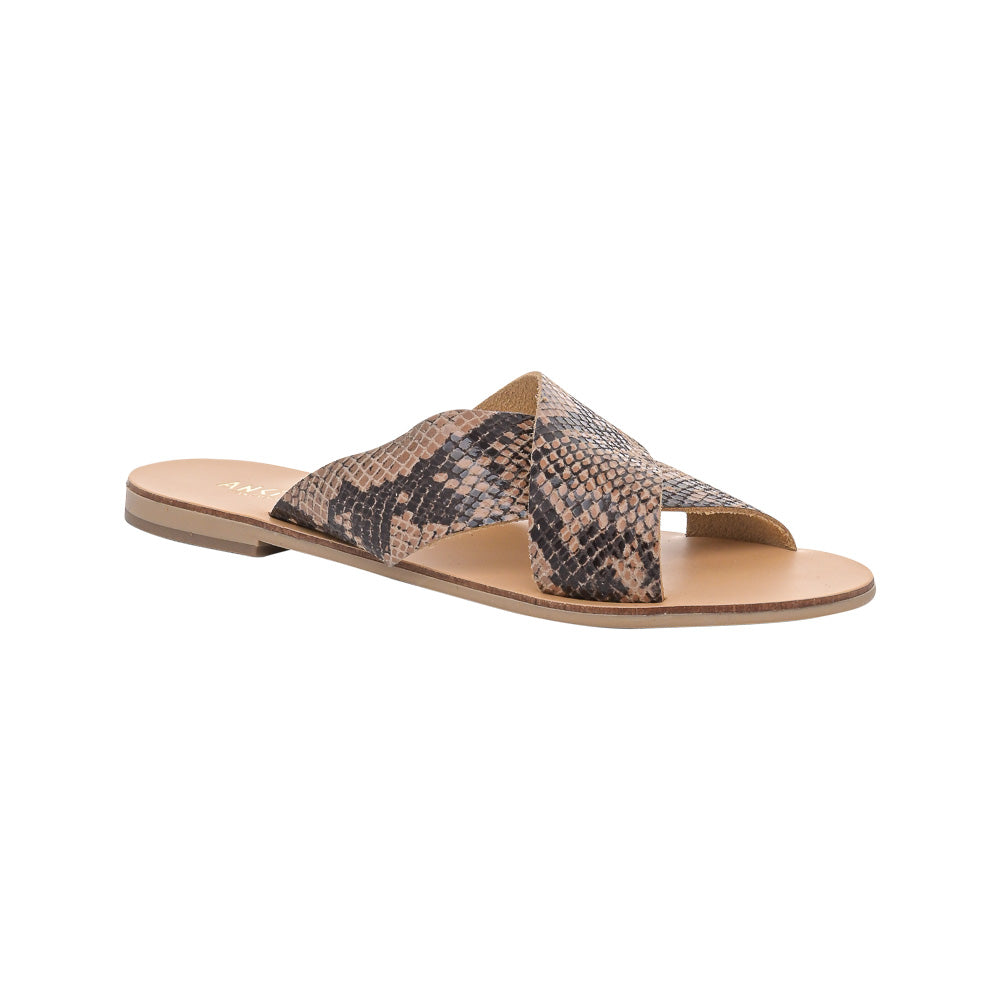 Greek Leather Slide Sandals for Women – Enyo Classic Flat Slides | Minimalist Summer Style