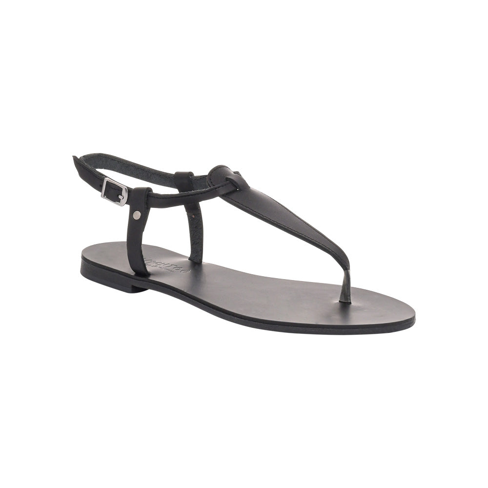 Greek Leather Ankle Strap Sandals for Women – Calypso Minimalist Flat Sandals | Summer Style