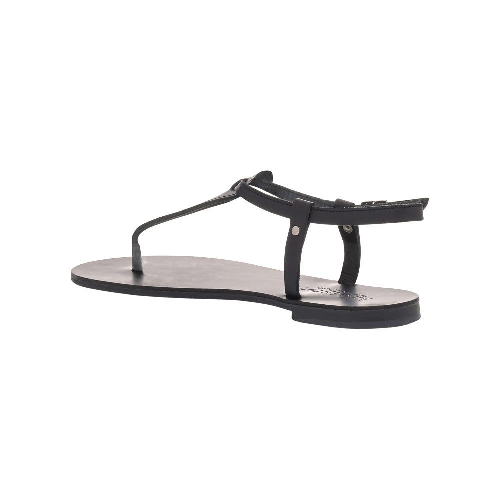 Greek Leather Ankle Strap Sandals for Women – Calypso Minimalist Flat Sandals | Summer Style