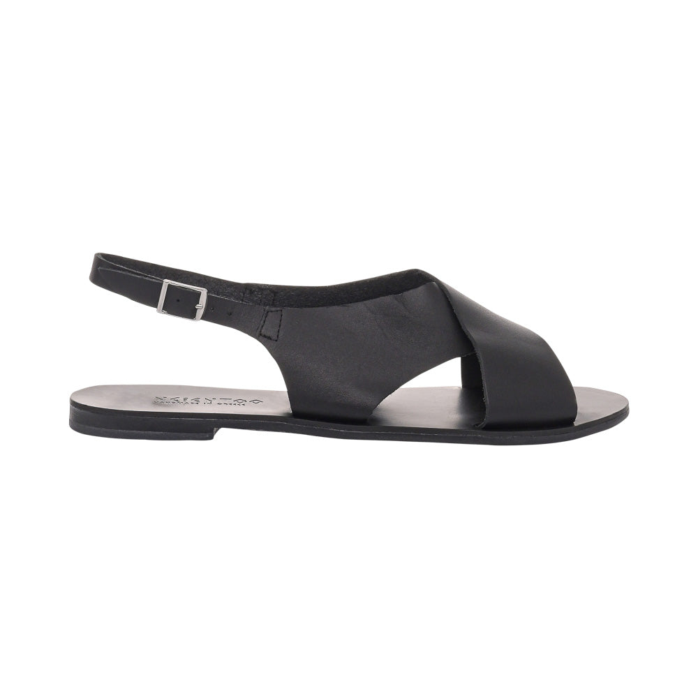 Greek Leather Strappy Sandals for Women – Elpis Minimalist Tan Flat Sandals | Summer Style