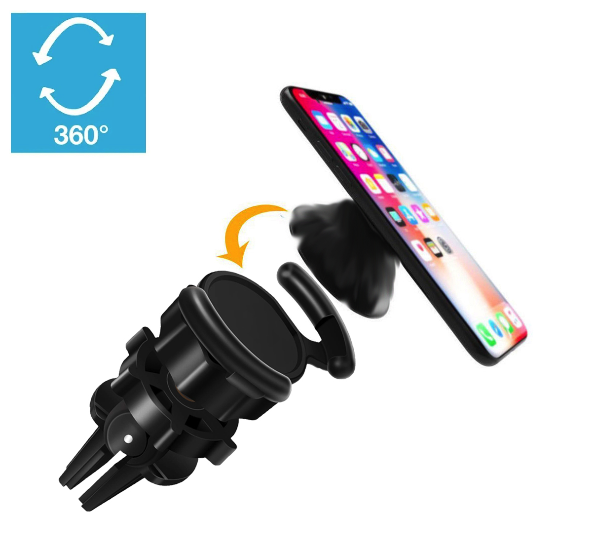 Car Air Vent Mount for PopSocket 🚗 | 360° Rotating Phone Holder