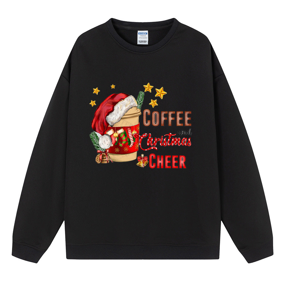 Christmas Coffee Women's Off Shoulder Long Sleeve Top