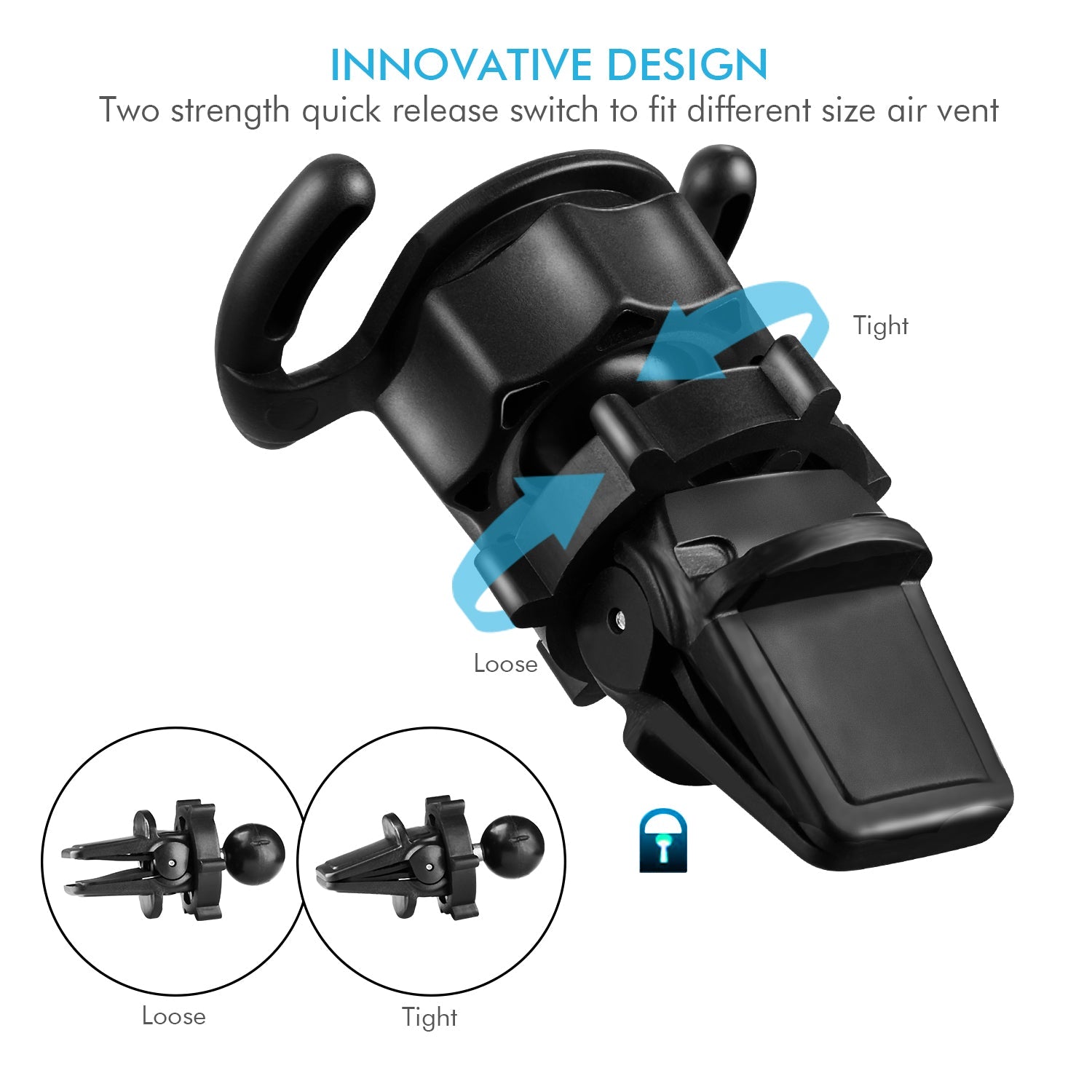 Car Air Vent Mount for PopSocket 🚗 | 360° Rotating Phone Holder