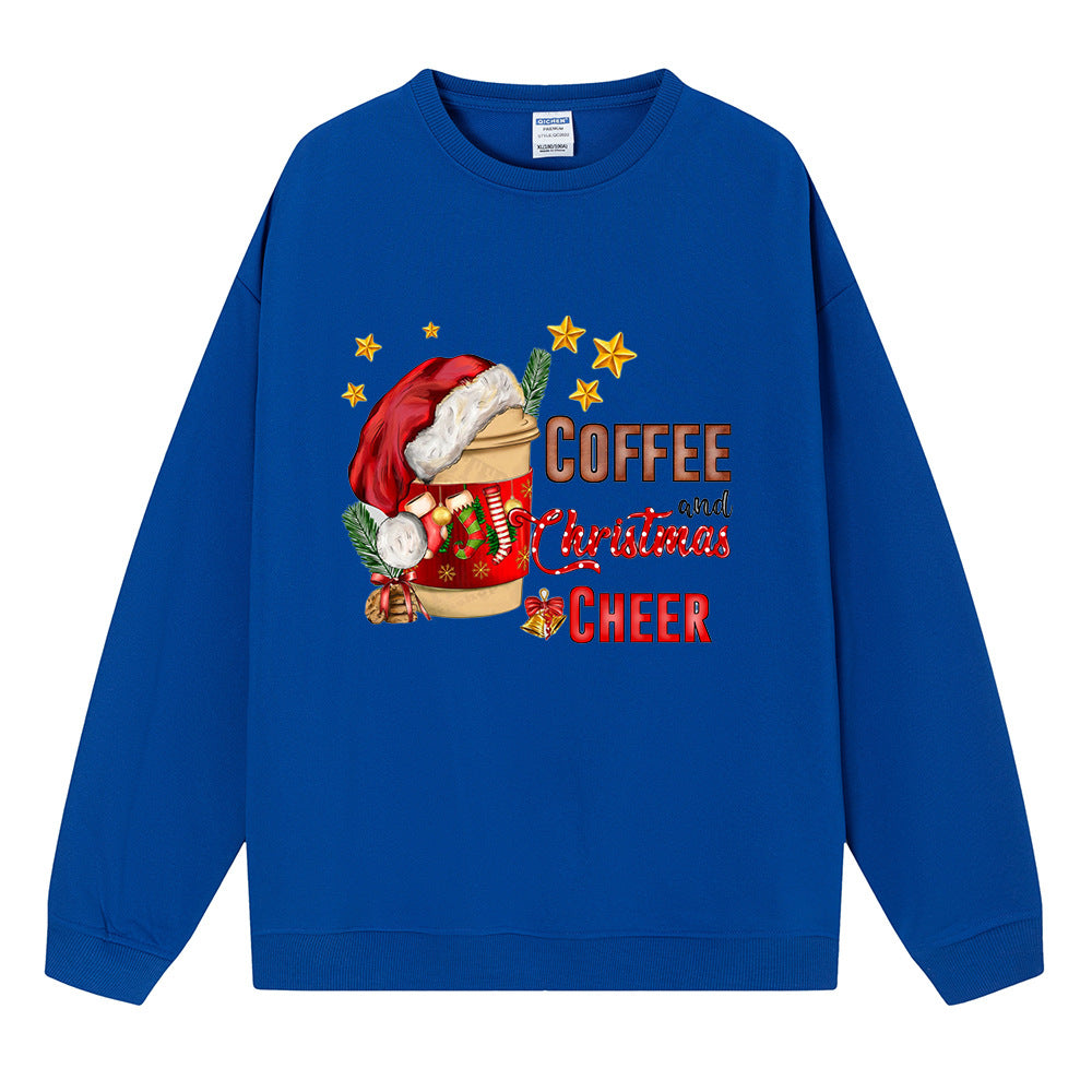 Christmas Coffee Women's Off Shoulder Long Sleeve Top