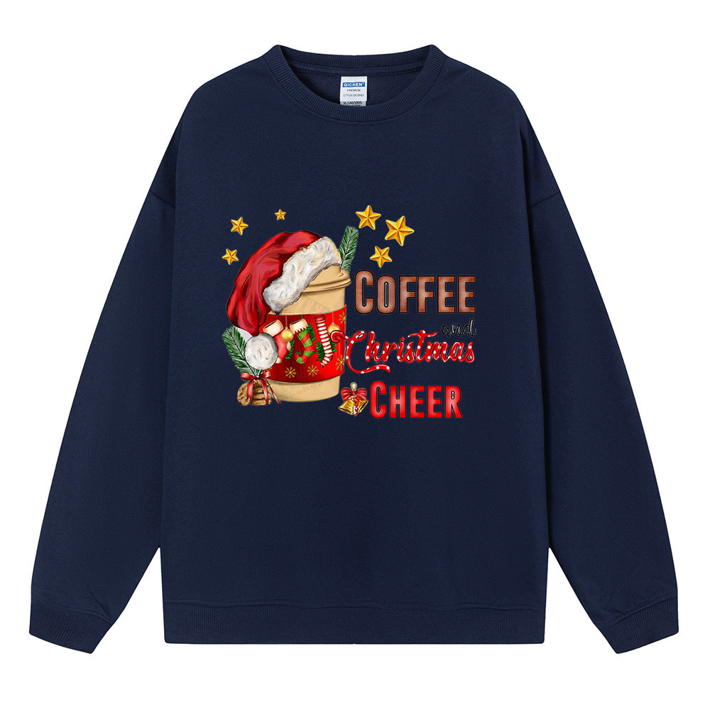 Christmas Coffee Women's Off Shoulder Long Sleeve Top