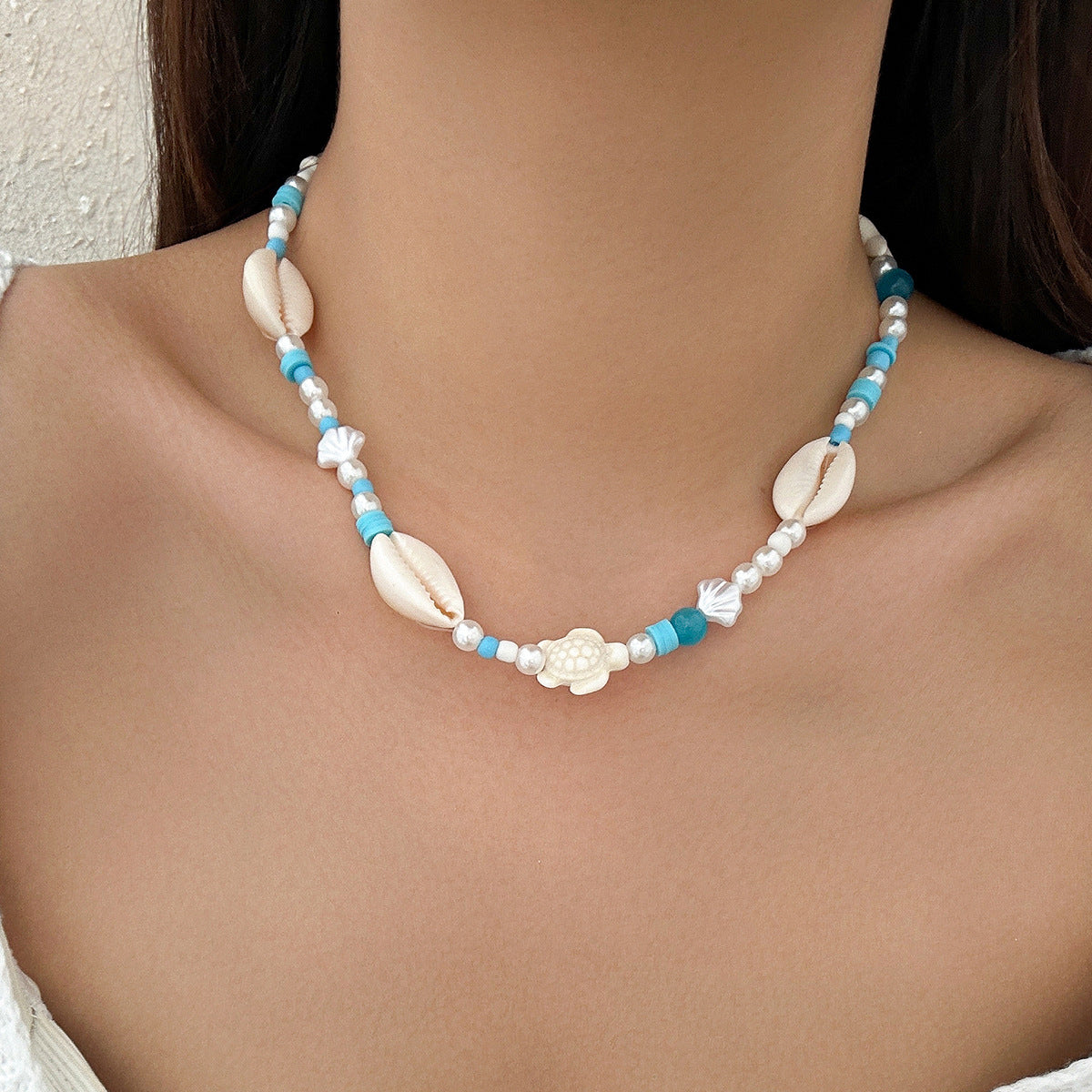 Beach Shell & Sea Star Necklace – Ocean Vibes Jewelry