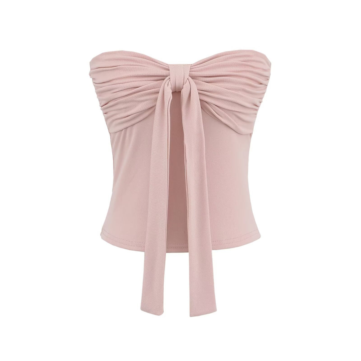 Bow tie strapless vest for women