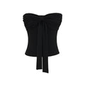 Bow tie strapless vest for women