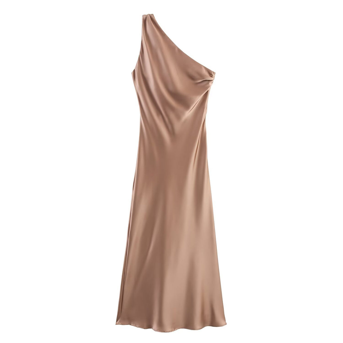 Versatile Asymmetric Satin-Texture Dress - foto 3