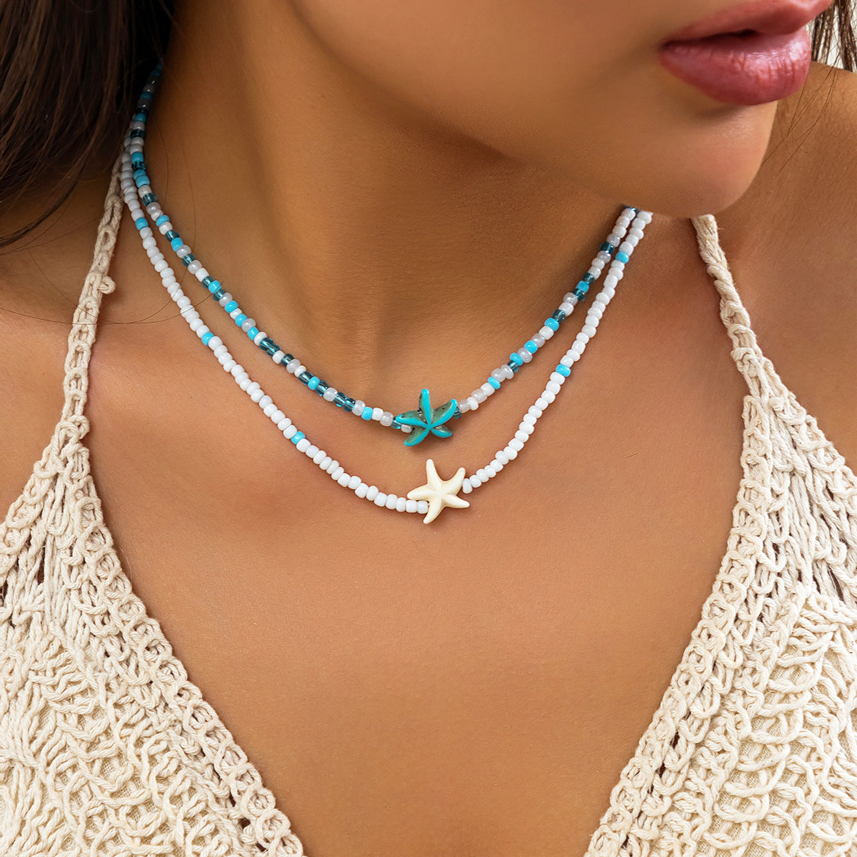 Beach Shell & Sea Star Necklace – Ocean Vibes Jewelry
