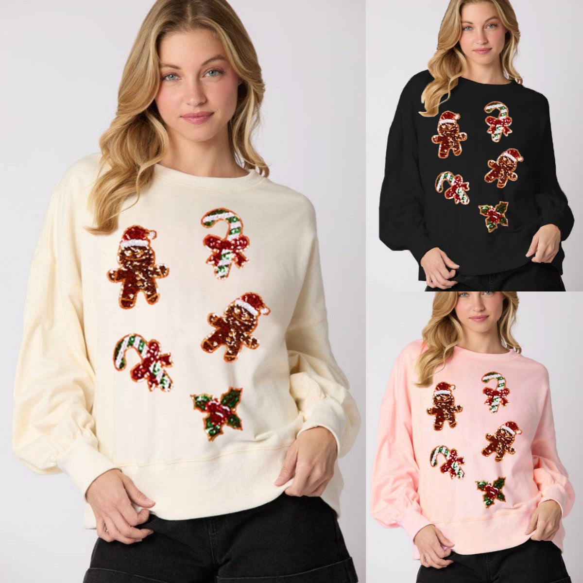 Gingerbread Man Sequin Sweatshirt
