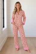 Marina Dot Trim Lapel PJ Set