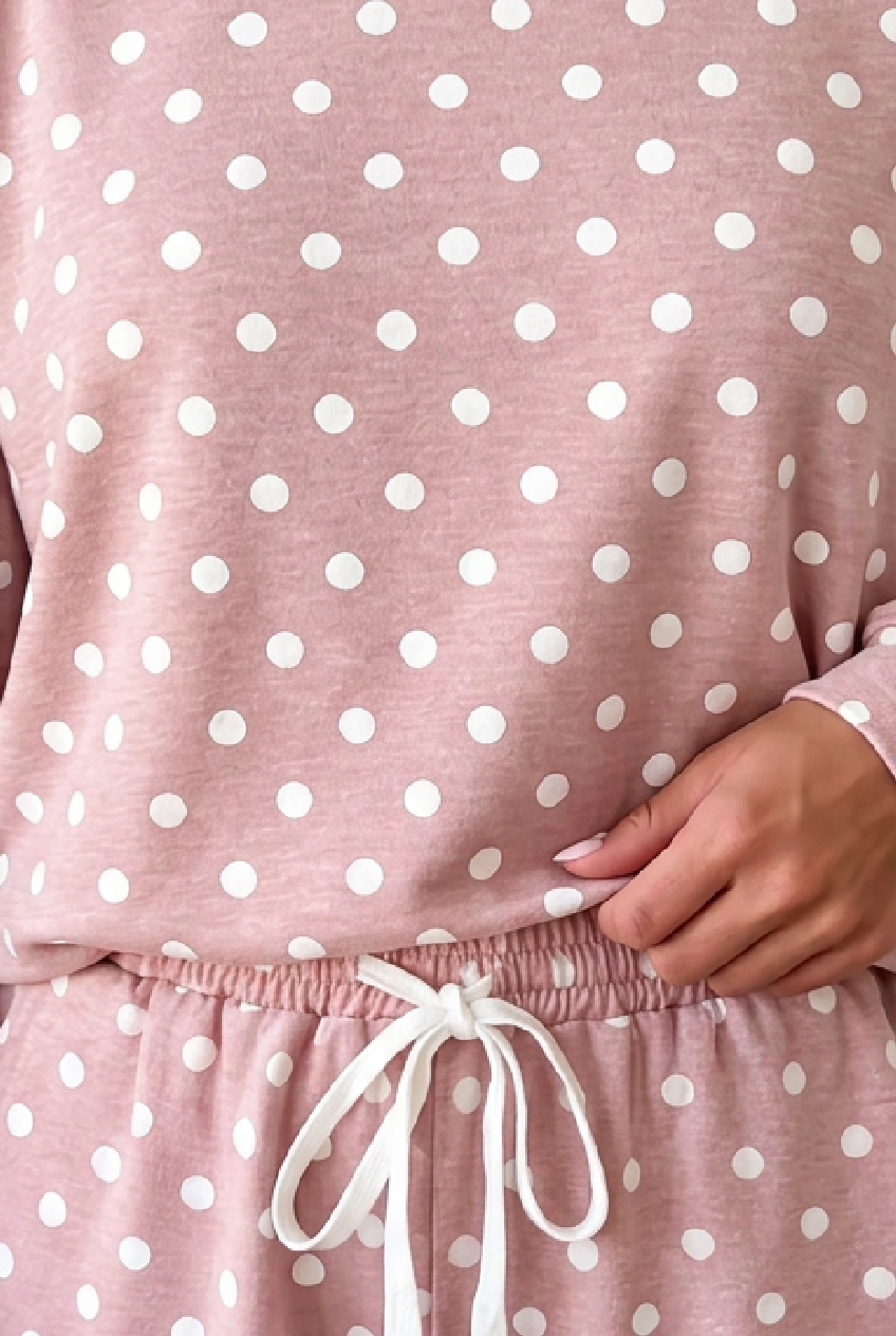 Giovanna Polka Dot Long Sleeve Top Set