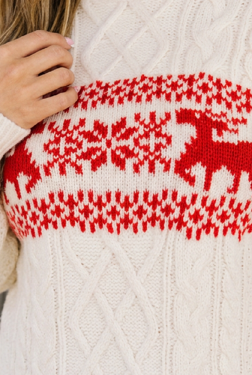 Violet Knit Christmas Fashion Sweater