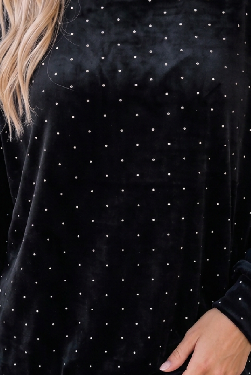 Frankee Dot High Tunic Pullover