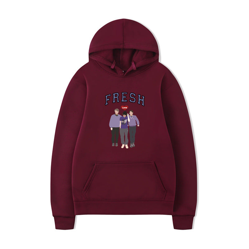 Unisex Printed Graphic Hooded Sweatshirt