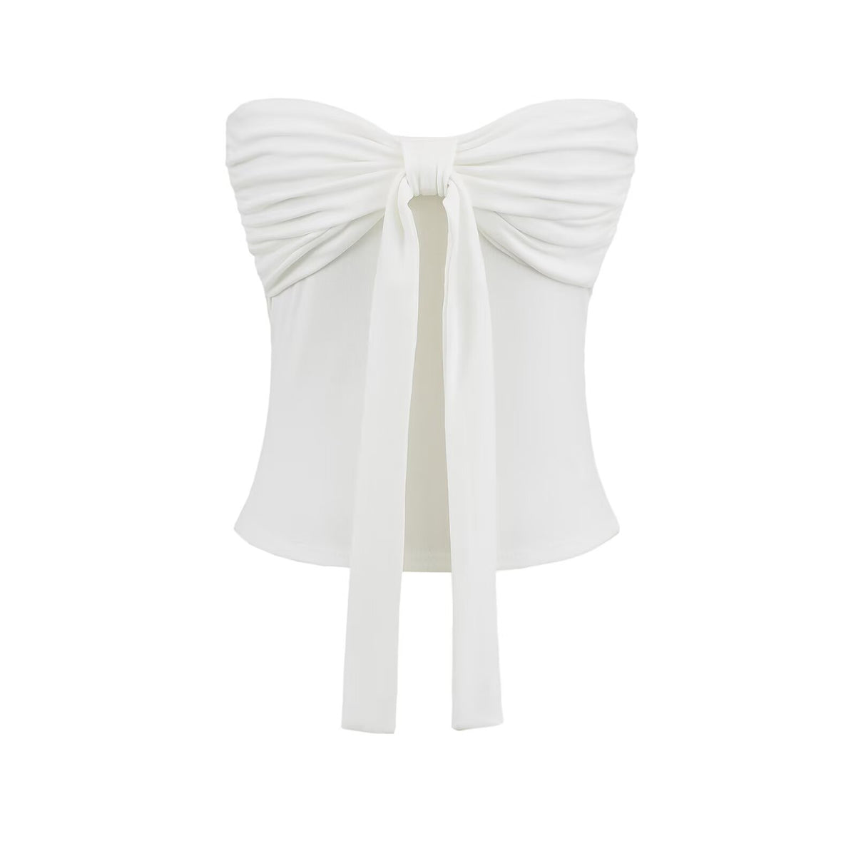 Bow tie strapless vest for women