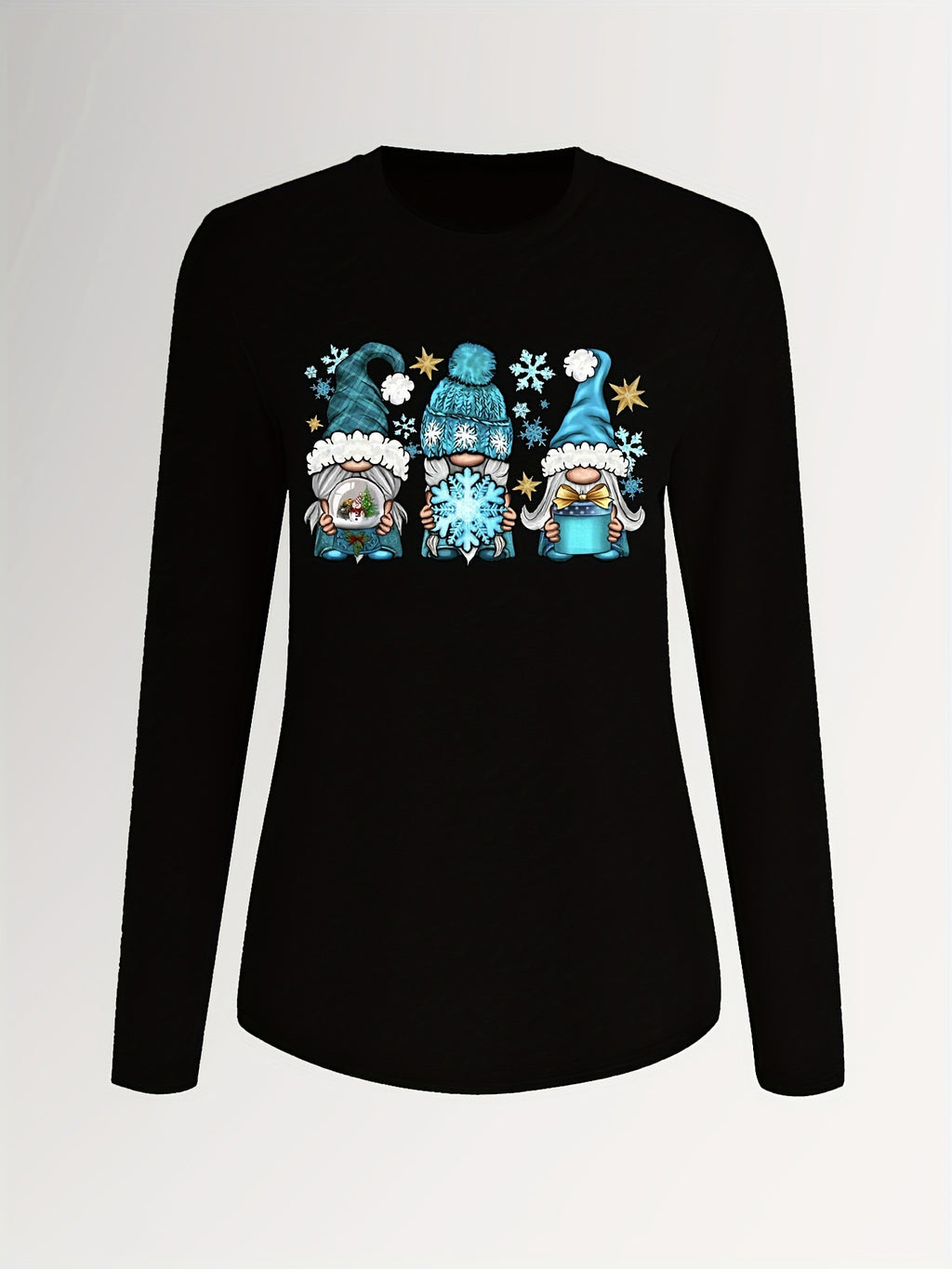 Christmas Graphic Print Crew Sweatshirt