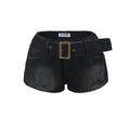 Belt Denim Shorts 💖 | High-Waist Casual Jean Shorts for Women