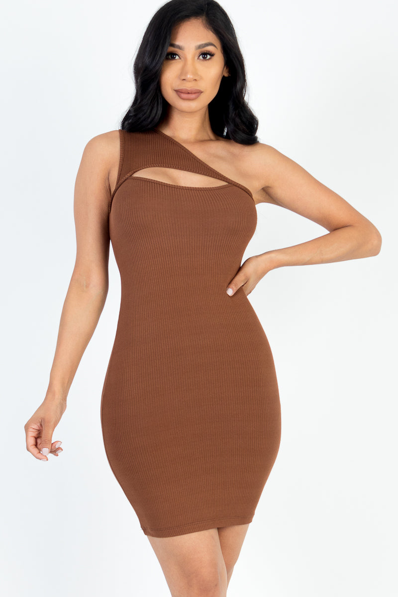 CAPELLA | One Shoulder Bodycon Dress with Cutout Detail