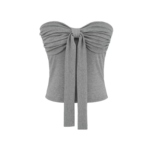 Bow tie strapless vest for women - detail