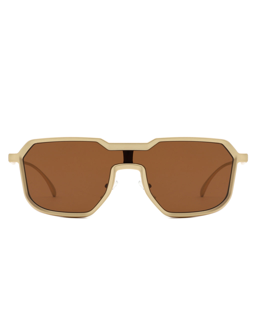 Fusion - Retro Oversized Square Geometric Fashion Sunglasses-3