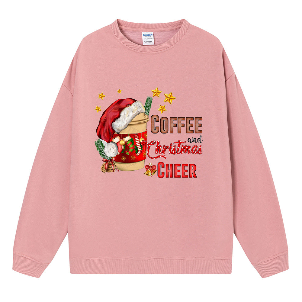 Christmas Coffee Women's Off Shoulder Long Sleeve Top