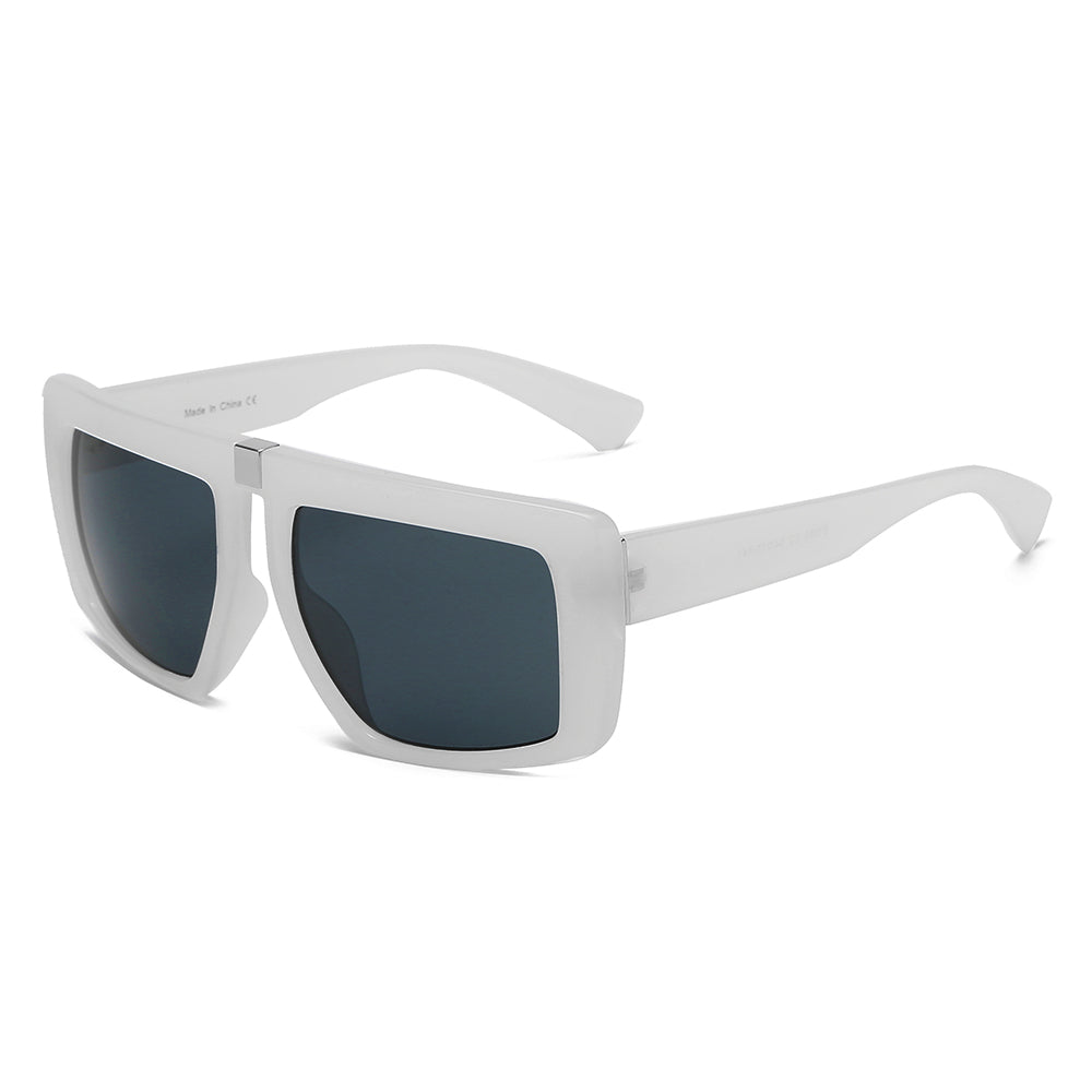 AVONDALE | Oversized Retro Square Sunglasses with Gold Trim