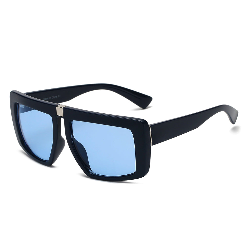 AVONDALE | Oversized Retro Square Sunglasses with Gold Trim