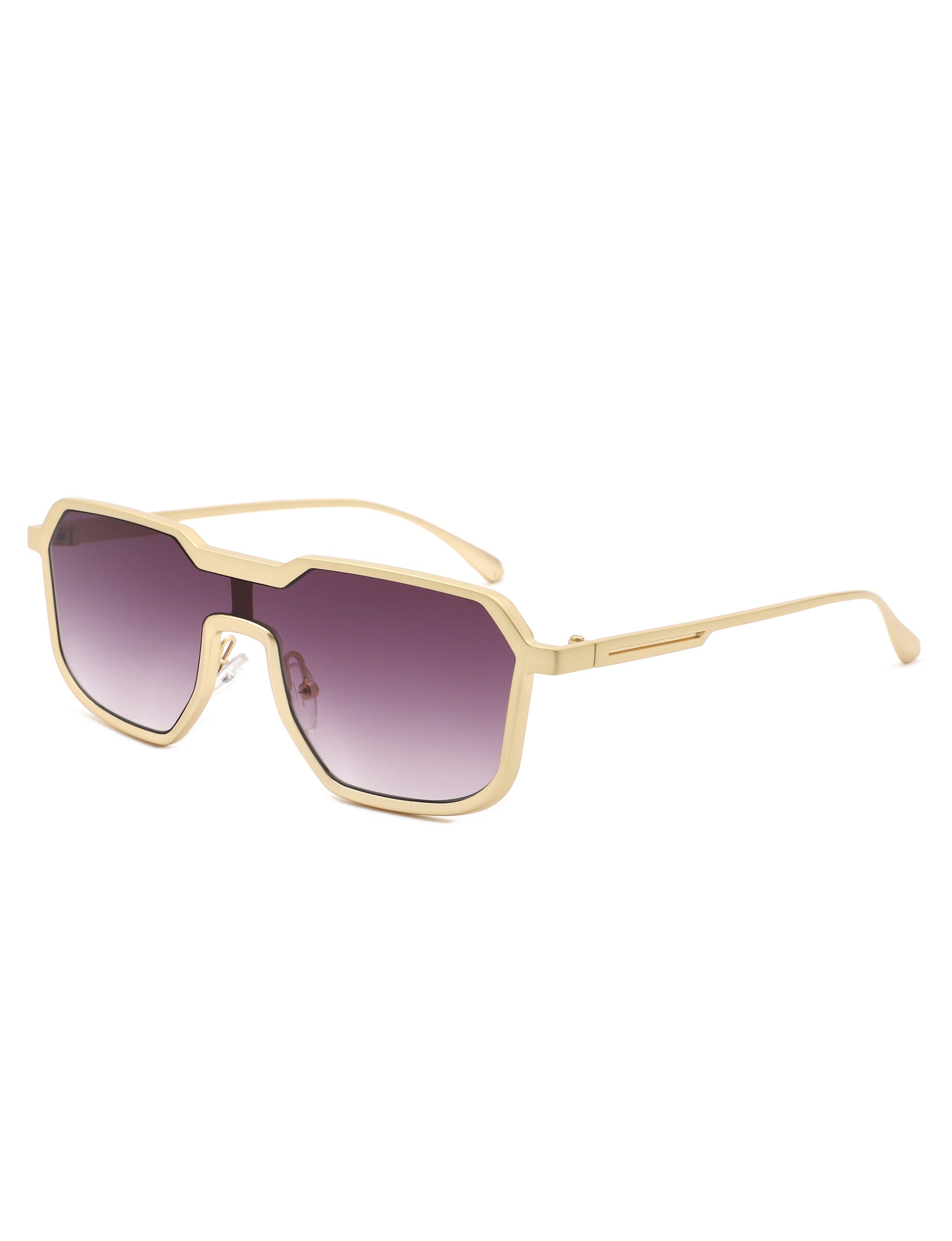 Fusion - Retro Oversized Square Geometric Fashion Sunglasses-7