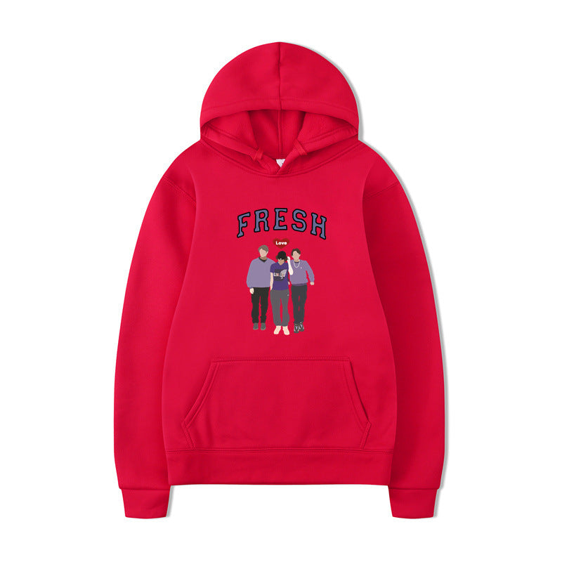 Unisex Printed Graphic Hooded Sweatshirt