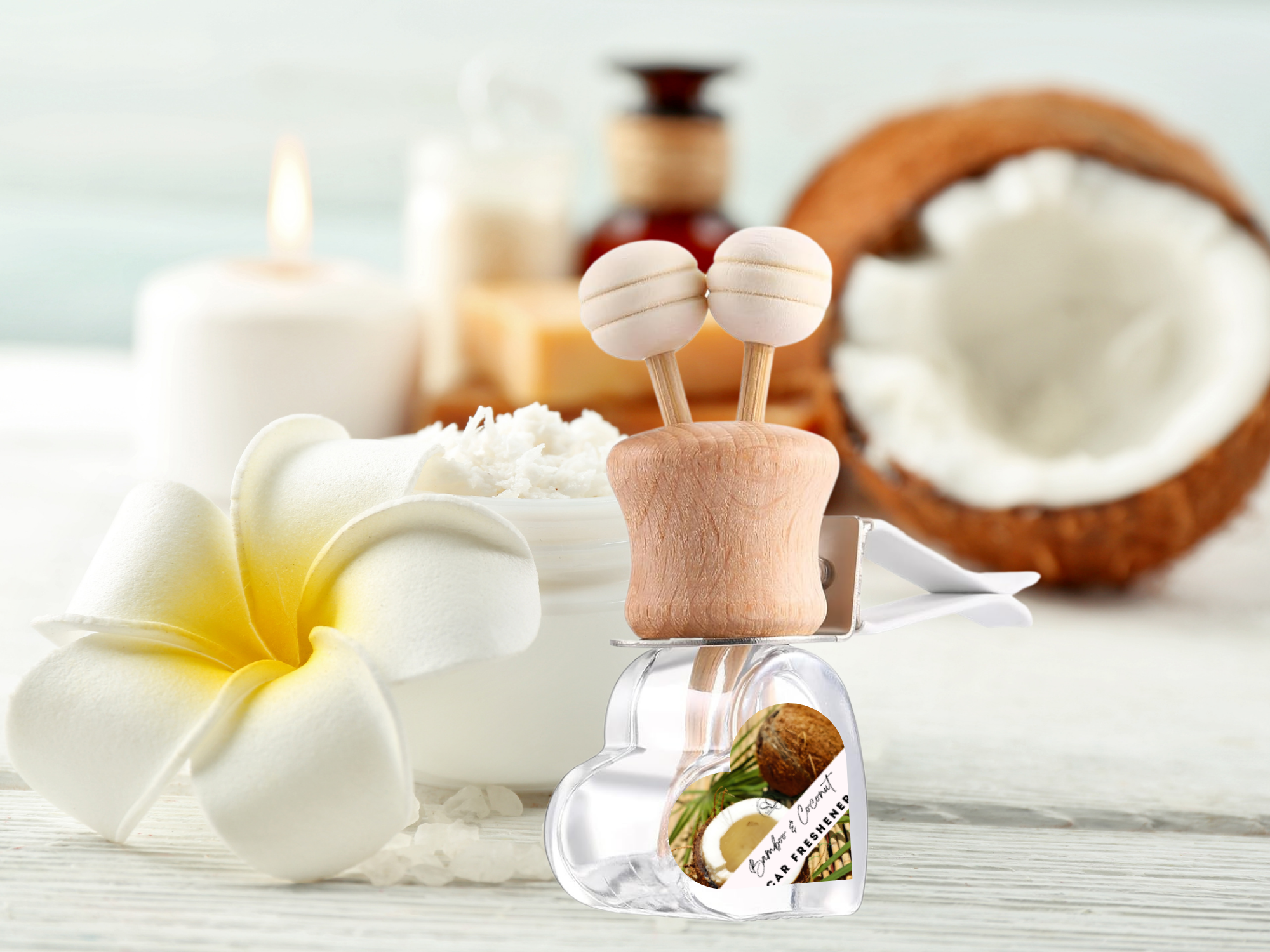 Clean & Fresh Car Diffuser - Crisp Linen & Ocean Breeze Aromatherapy