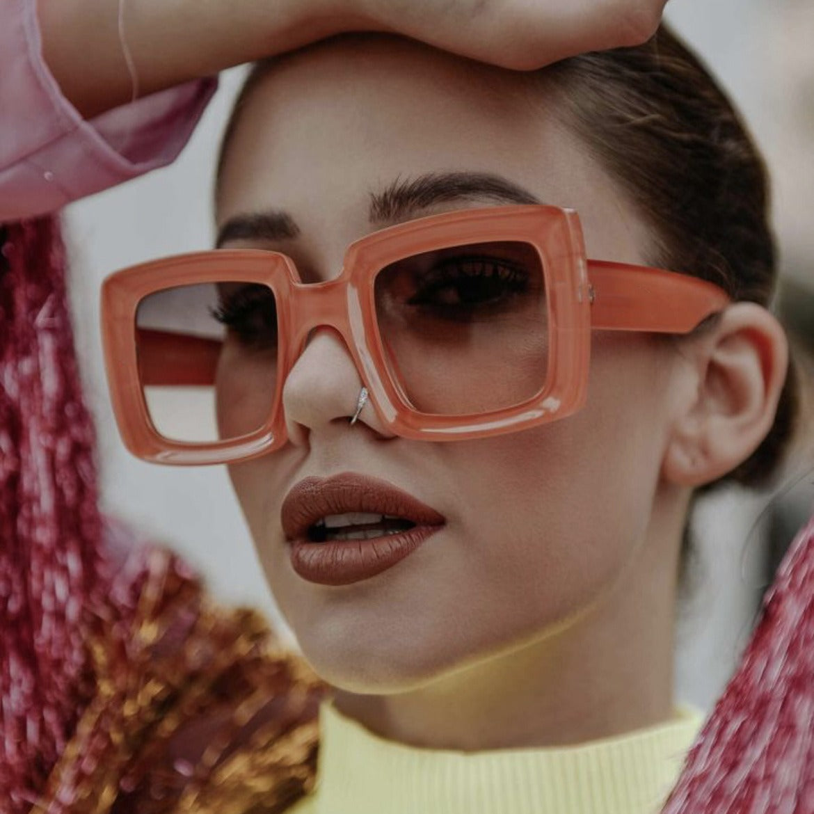 Oversized Square Sunglasses 🕶️ | UV400 Protection Large Frame