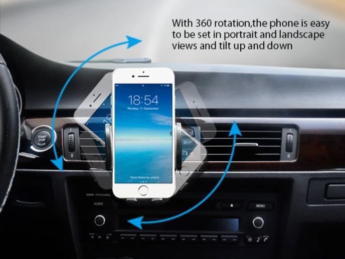 Car Air Vent Phone Holder 🚗 | Adjustable Cradle 360° Universal Mount