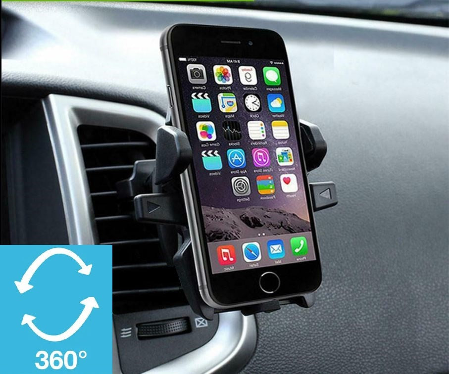 Car Air Vent Phone Mount 🚗 | One-Touch 360° Rotating Holder
