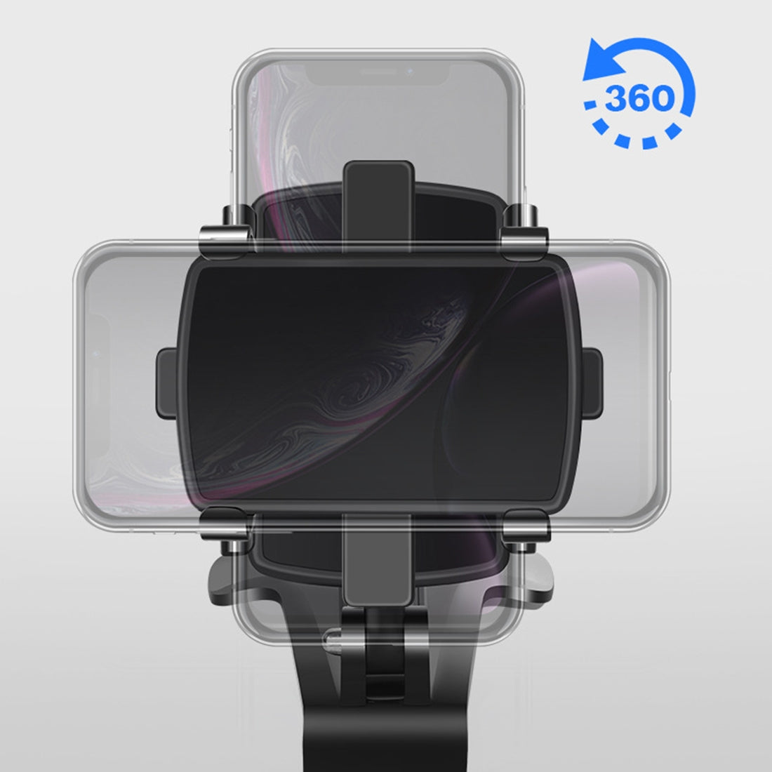 Versatile Car Phone Mount 🚗 | Adjustable Bracket for Mirror, Visor & Desk