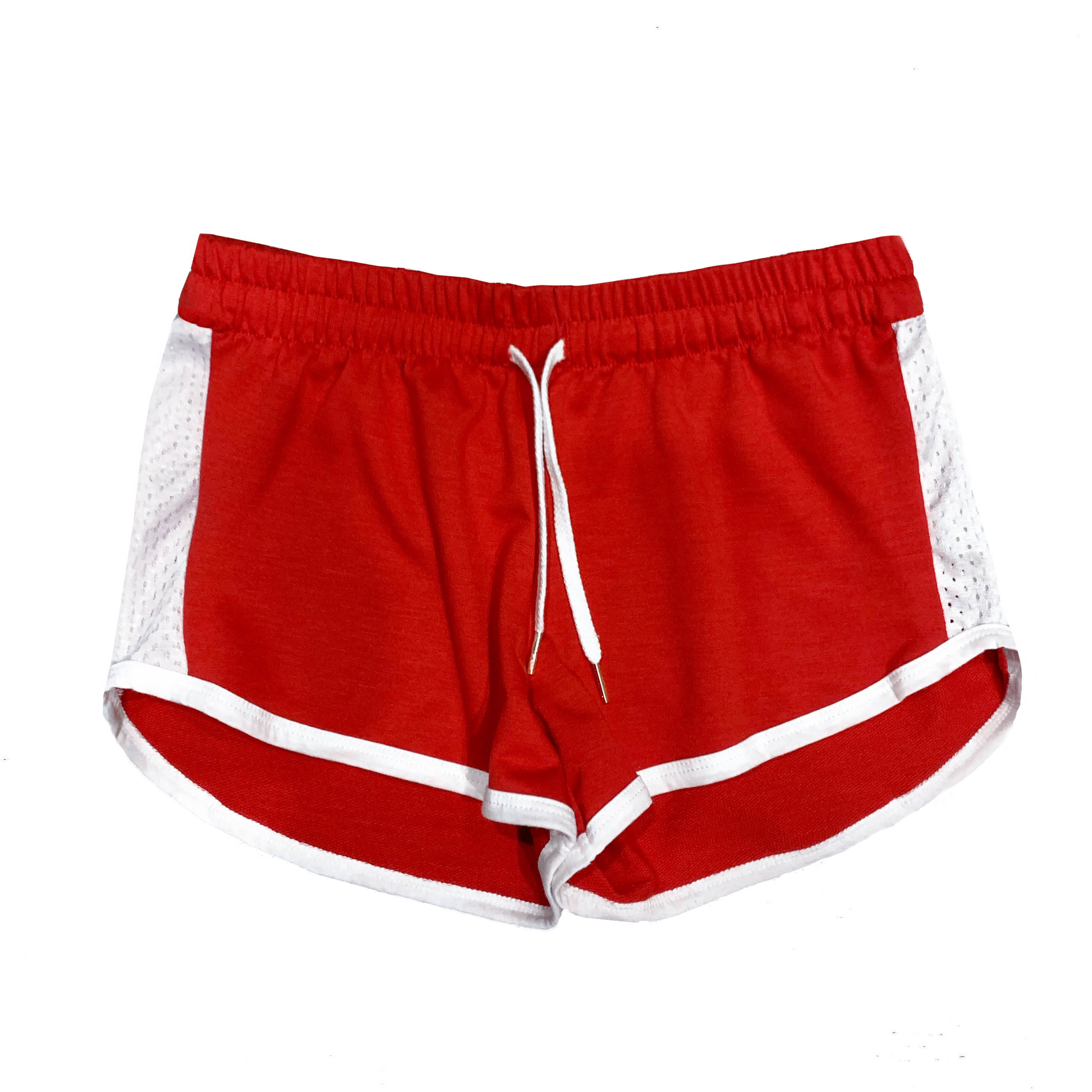 2008 Women's Contrast Mesh Detail Shorts – French Terry Activewear