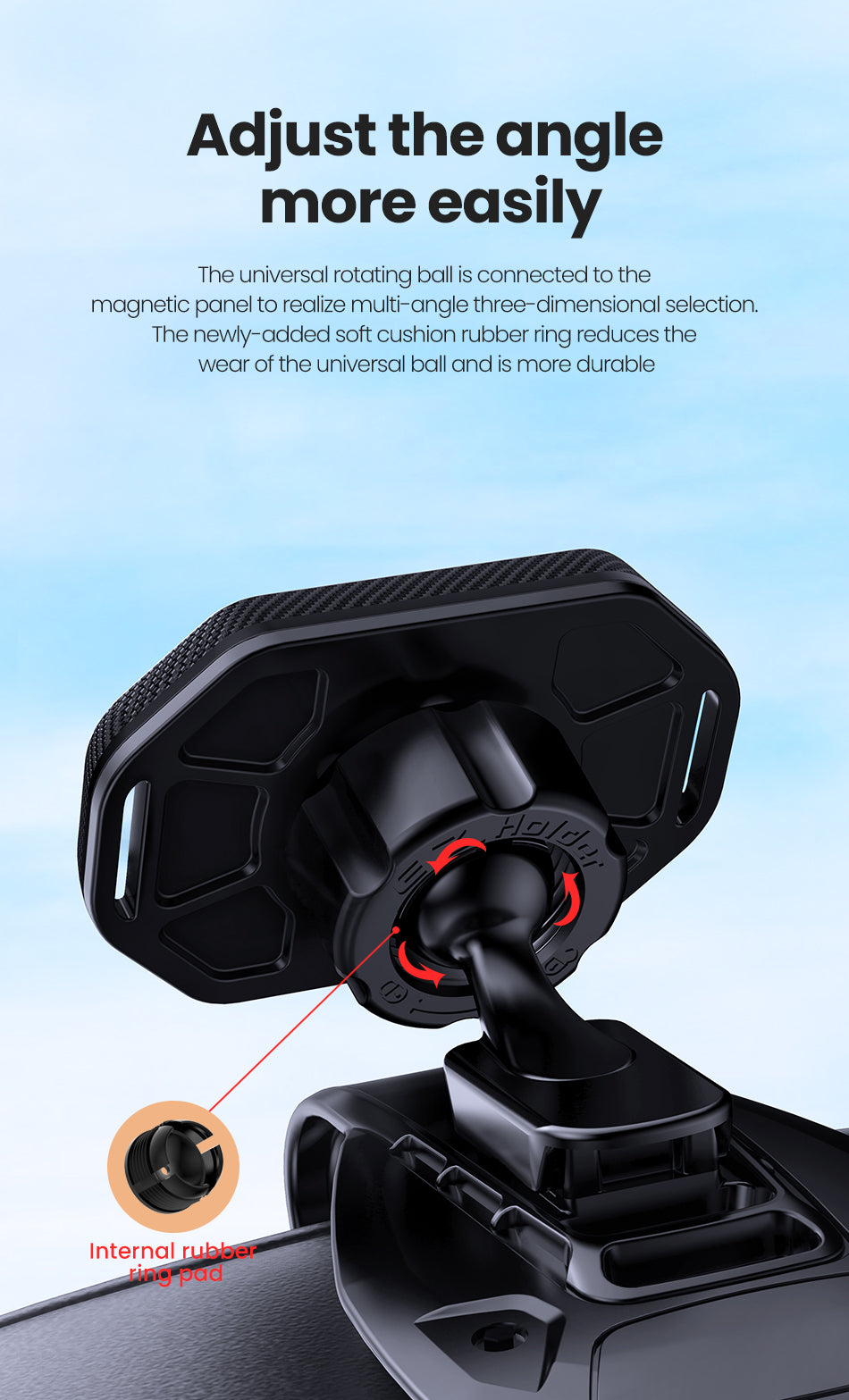 Magnetic Car Phone Holder 🚗 | 4-Magnet 360° Flex-Neck Dashboard Mount