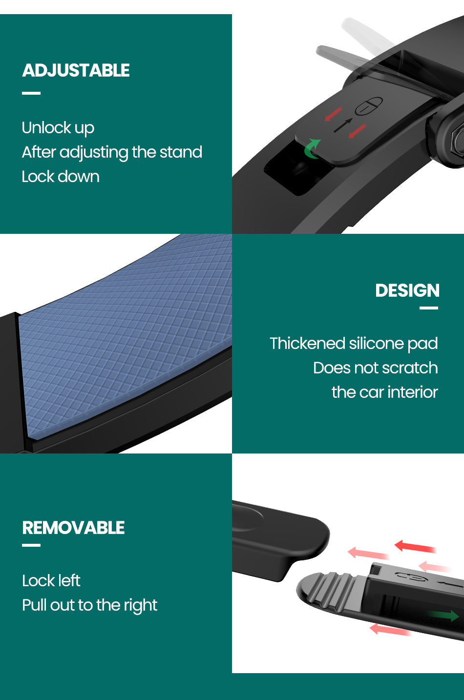 Magnetic Car Phone Holder 🚗 | 4-Magnet 360° Flex-Neck Dashboard Mount