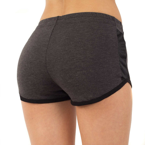 2008 Women's Contrast Mesh Detail Shorts – French Terry Activewear
