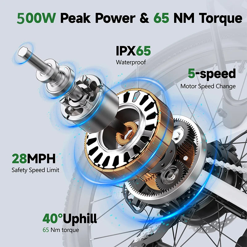 E26 E-Bike 500W motor 48V10AH lithium battery Mountain Electric bicycle Mechanical Brake 26-inch tire urban electric bicycle