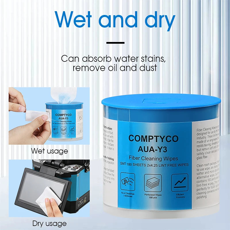COMPTYCO AUA-Y3 Fiber Optic Cleaning Paper Dust-free Paper Wipe Paper FTTH Optical Fiber Cleaning Tool