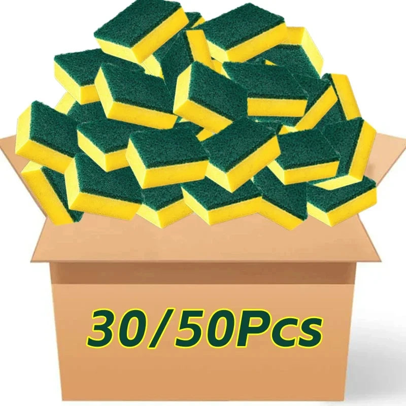 Double sided magic sponge for motorcycles, pots, and kitchens -