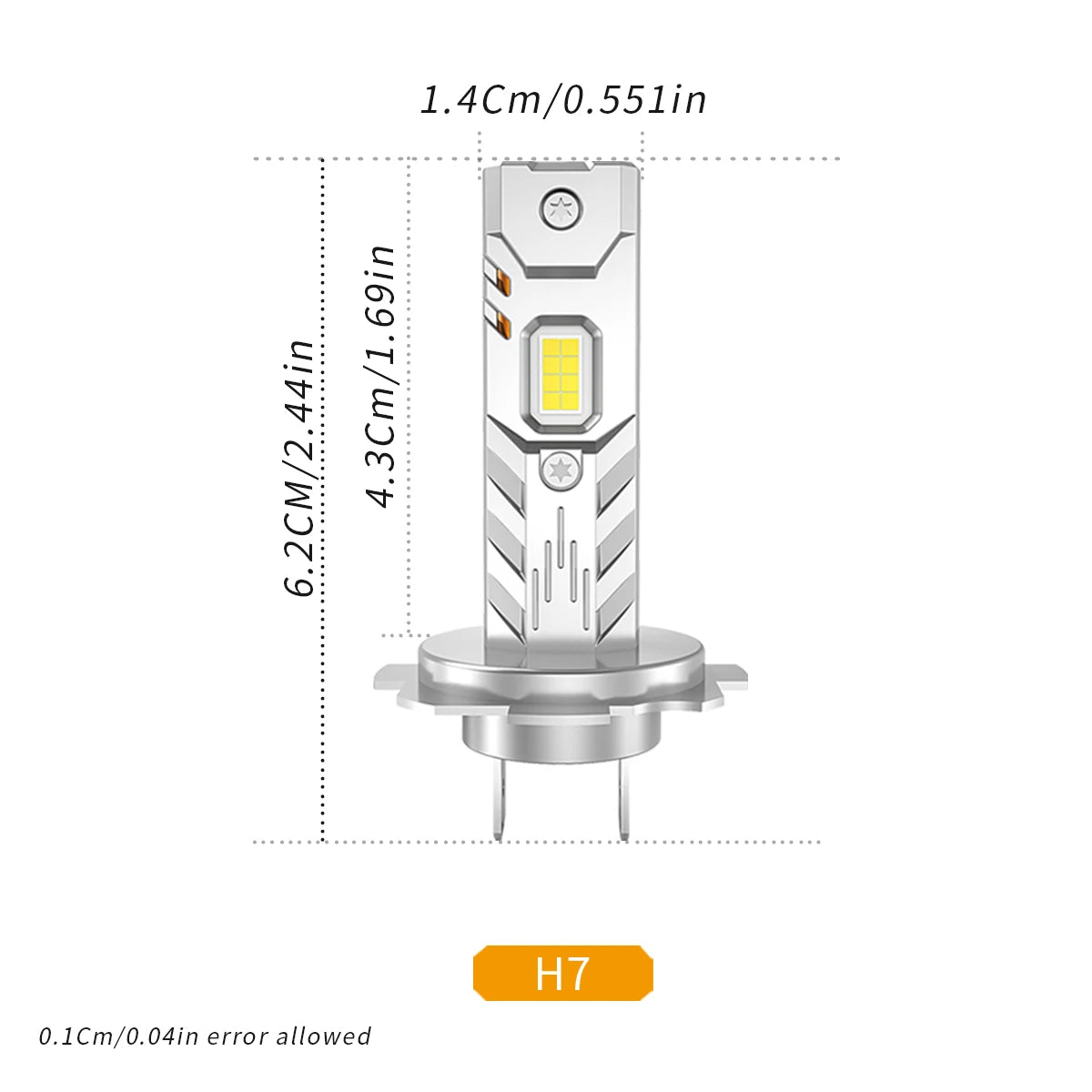 2PCS H7 H4 9005 9006 HB3 HB4 H11 H8 H9 LED Headlight Bulbs 12V 6000K 3570Chips Plug and Play for Car Headlight Lights