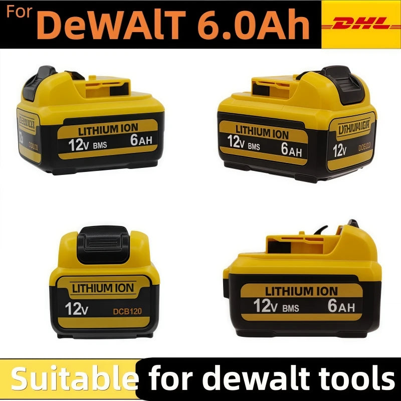 .For DeWalt 12V 2Ah 3Ah 5Ah 6Ah Battery DCB127 DCB124-XJ DCD796 DCF922 Rechargeable Lithium-ion.