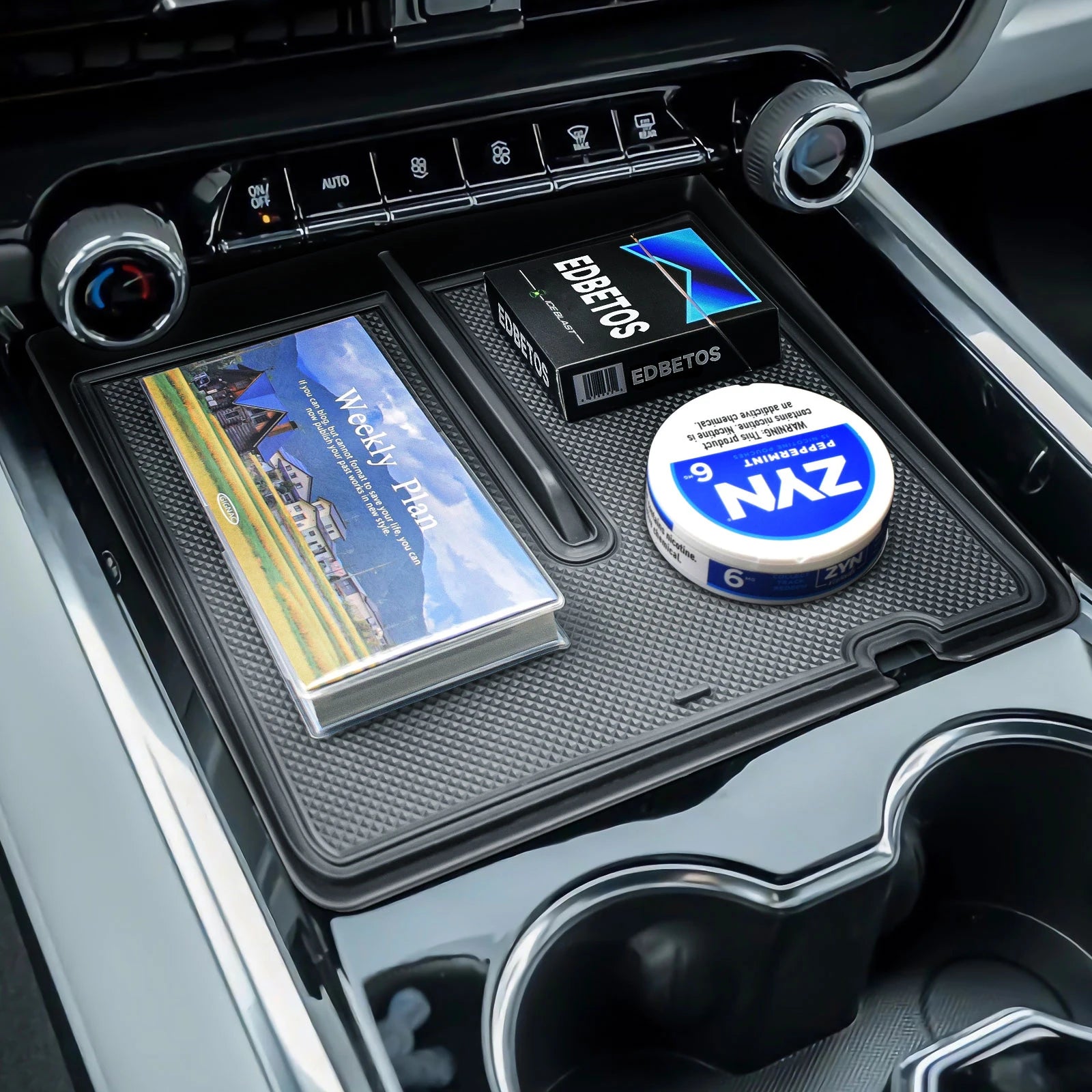 Center Console Organizer for 2025 Chevy Suburban/Tahoe Middle Center Console Armrest Storage Box Tray Interior Car Accessories