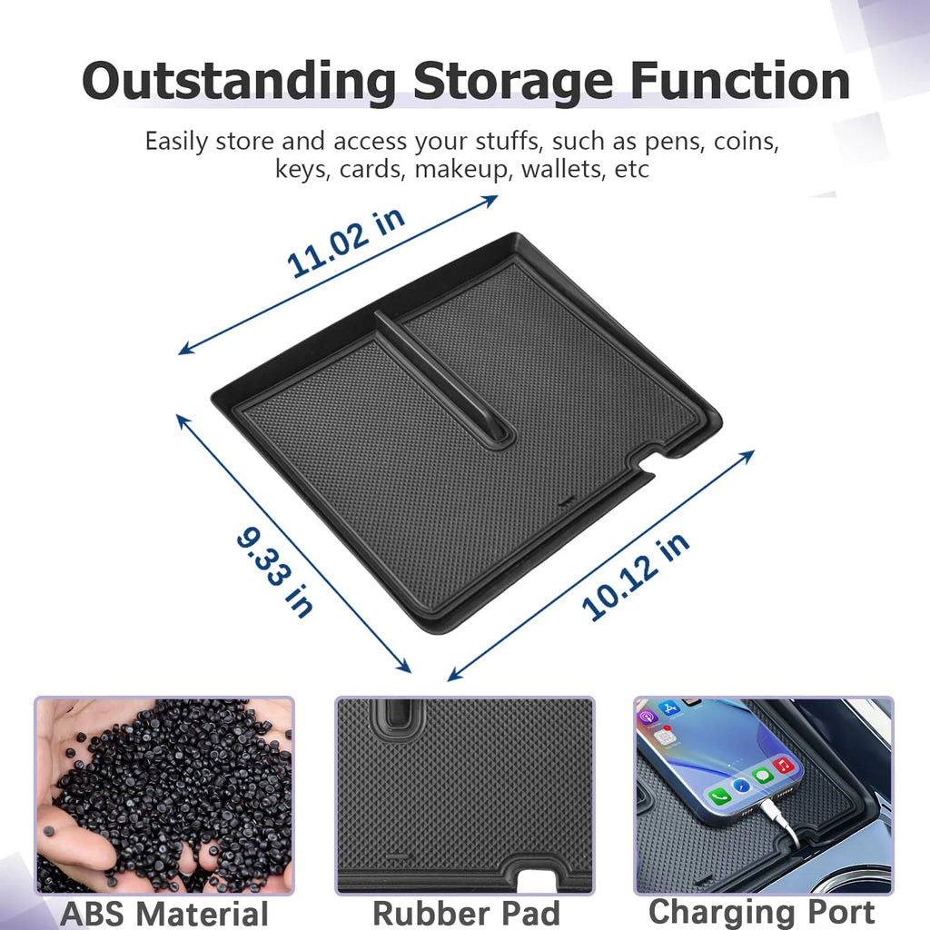 Center Console Organizer for 2025 Chevy Suburban/Tahoe Middle Center Console Armrest Storage Box Tray Interior Car Accessories